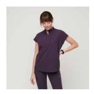 Figs XS Rafaela Oversized Scrub Top (color: purple shadow)